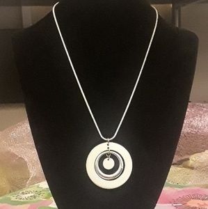 Silver Round Locket Necklace